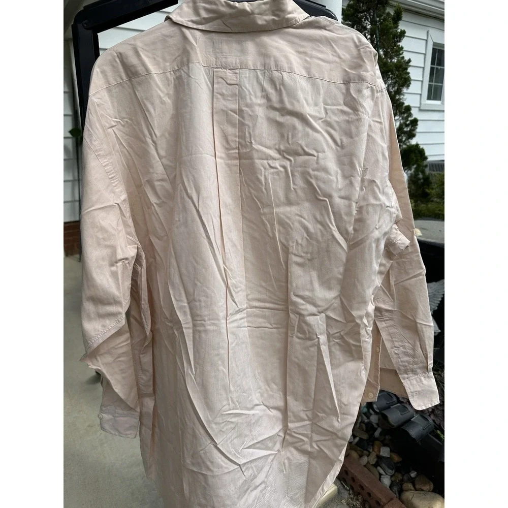 Polo‎ Ralph Lauren Yarmouth cotton Shirt Men 17 32/33 Peach Long Sleeves